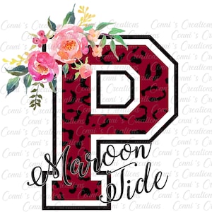 Picayune Maroon Tide Sublimation digital design - png