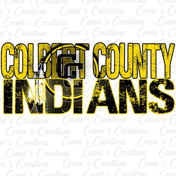 Colbert County Indians Digital Sublimation Design - png