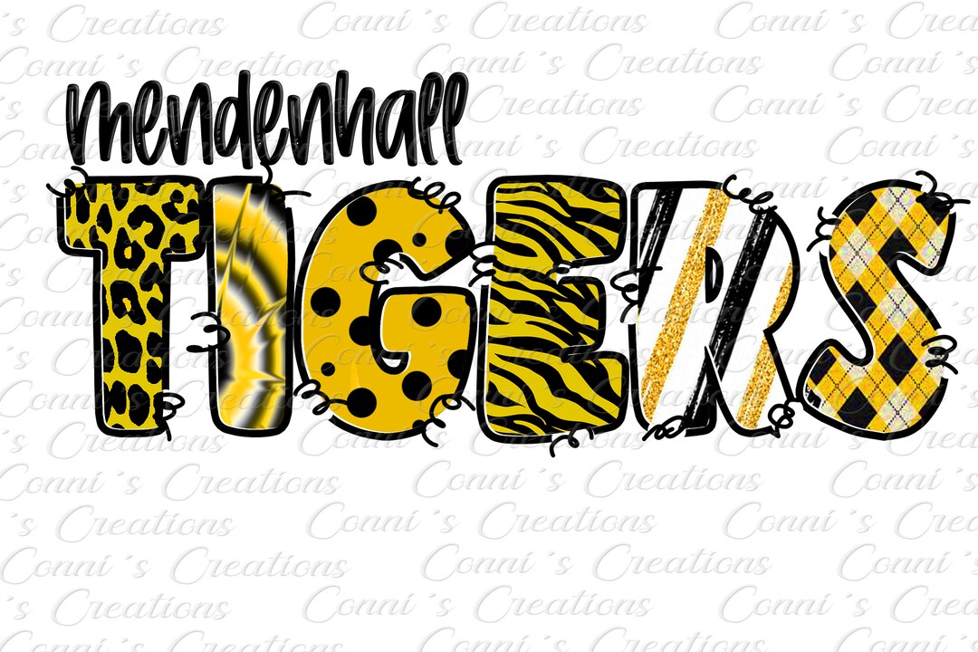 Mendenhall Tigers Cute Digital Sublimation Design Png Etsy
