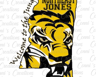 NorthEast Jones Tigers Sublimation Digital Design - png