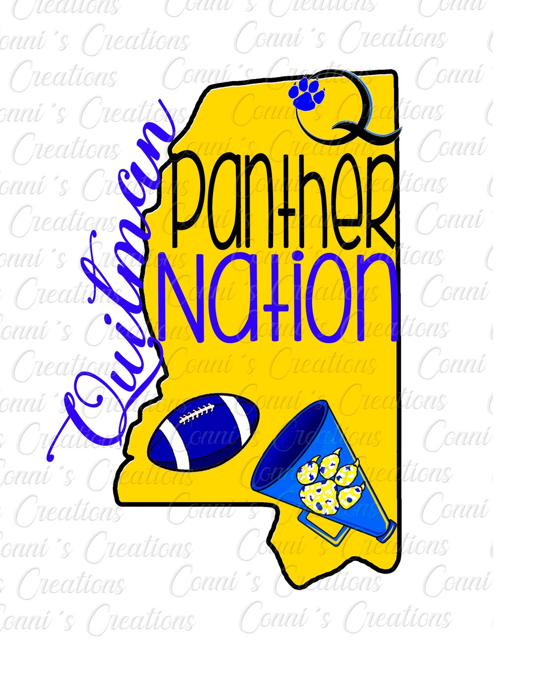 Quitman Panthers Sublimation Digital Design Etsy