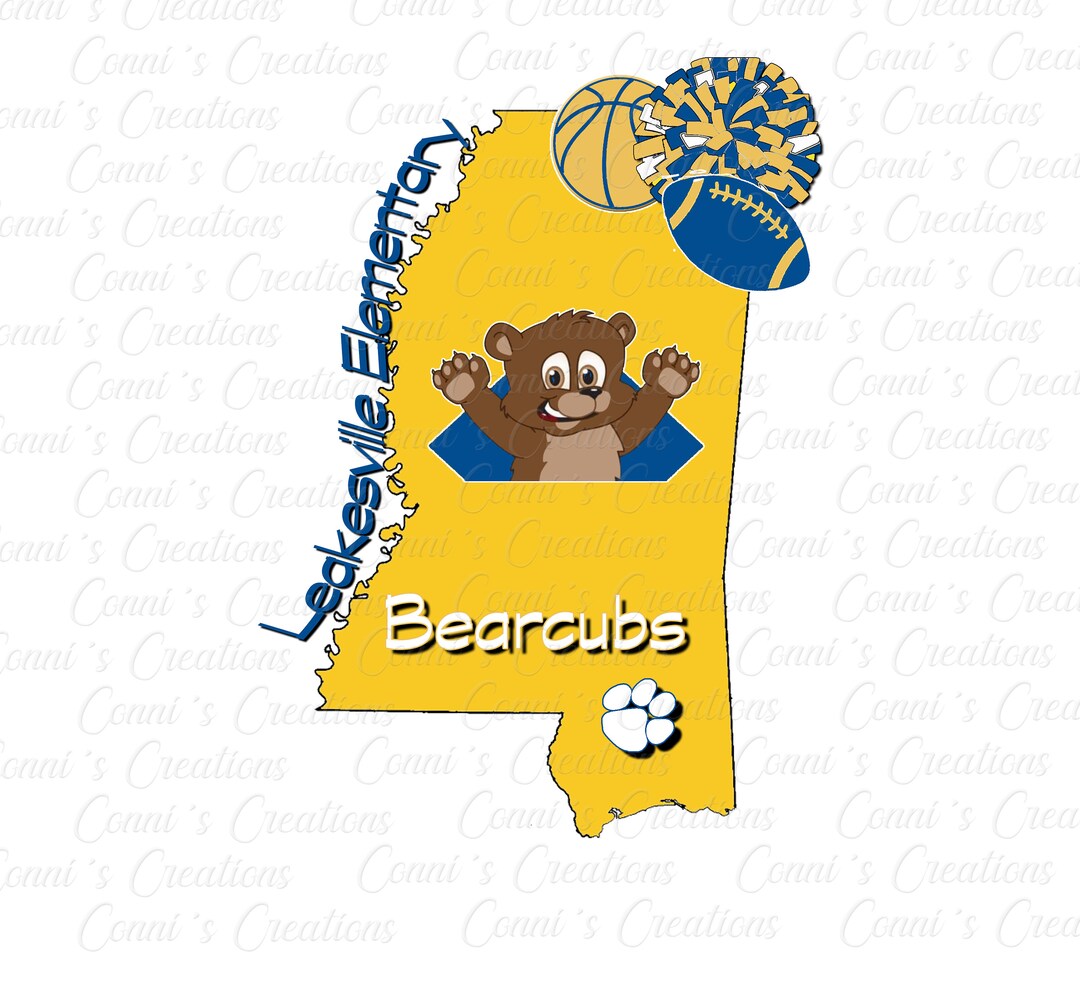 Leakesville Elementary Bearcubs Digital Sublimation Design Etsy