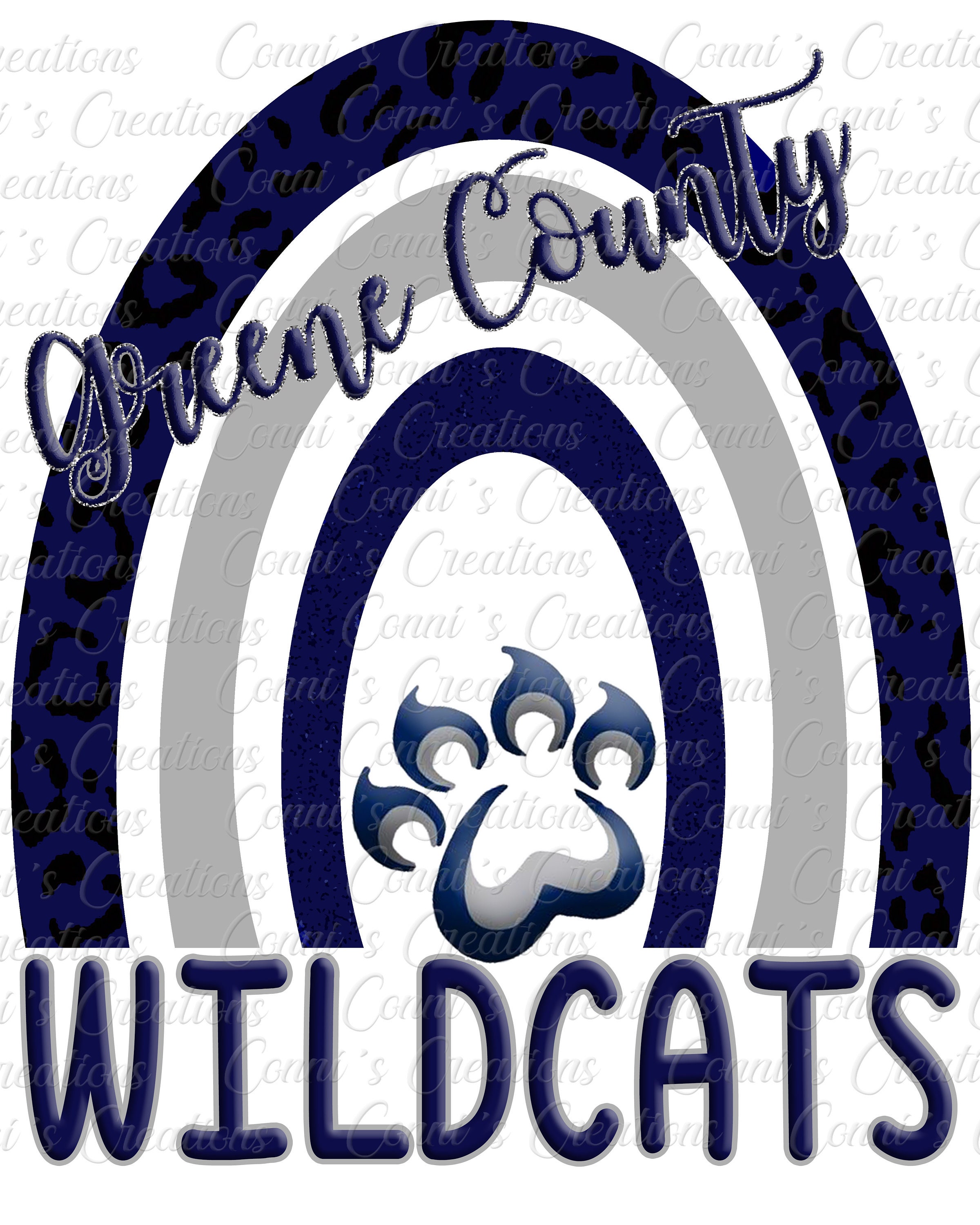 Greene County Wildcats Sublimation digital design - png