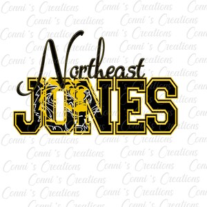 2 for 1*** Northeast Jones Tigers Sublimation Digital Design - png