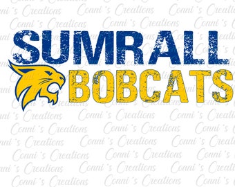 Sumrall Bobcats sublimation digital design - png