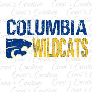 Columbia Wildcats Digital Sublimation Design - png