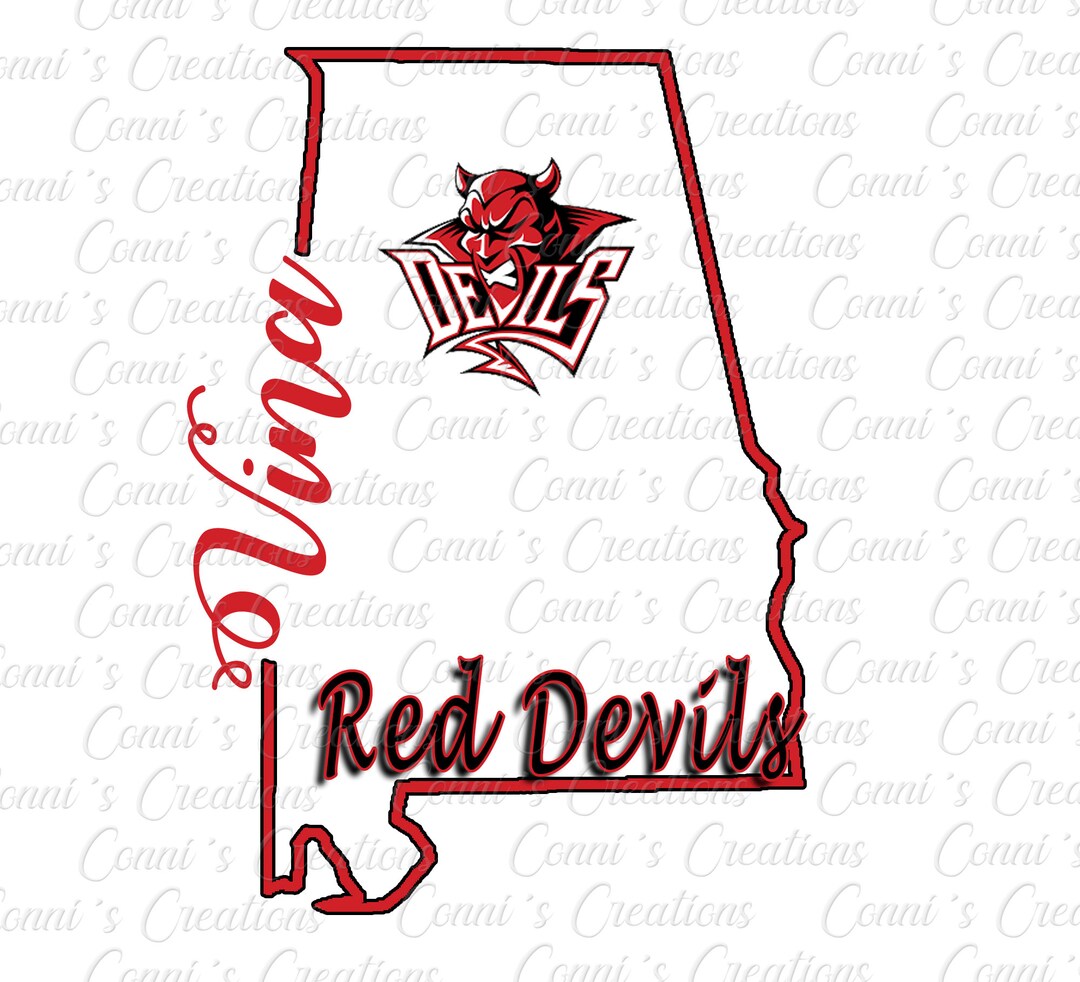 Vina Red Devils Digital Sublimation Design PNG Etsy
