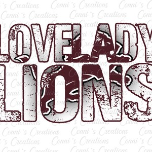 Lovelady Lions Sublimation Digital Design - png