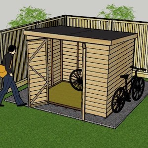 8ft x 6ft shed plans - build your own shed - detailed DIY shed plans - 3D plans and instructions - metric (mm)