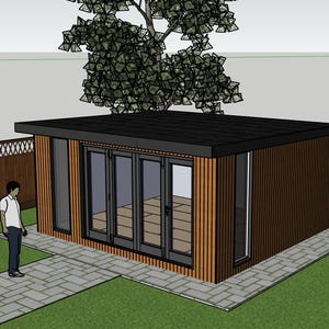 16x14ft / 5x4m Fully Insulated Garden Room Plans - Detailed plans, instructions, drawings, cut lists, materials list & interactive 3D model