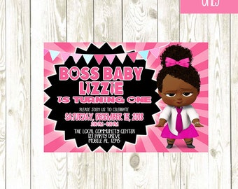 boss baby invitations girl