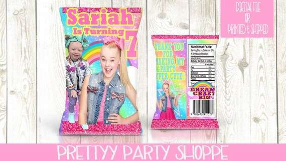 Download Free Jojo Siwa Jojo Siwa Chip Bags Jojo Siwa Party Favors Etsy SVG Cut Files