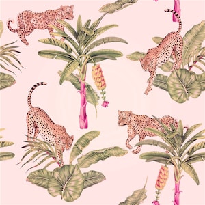 32191# 4 stretch way polyester /spandex matt tropical leopard fabric print works for bikini, Support Custom Print,Price sold by Yard