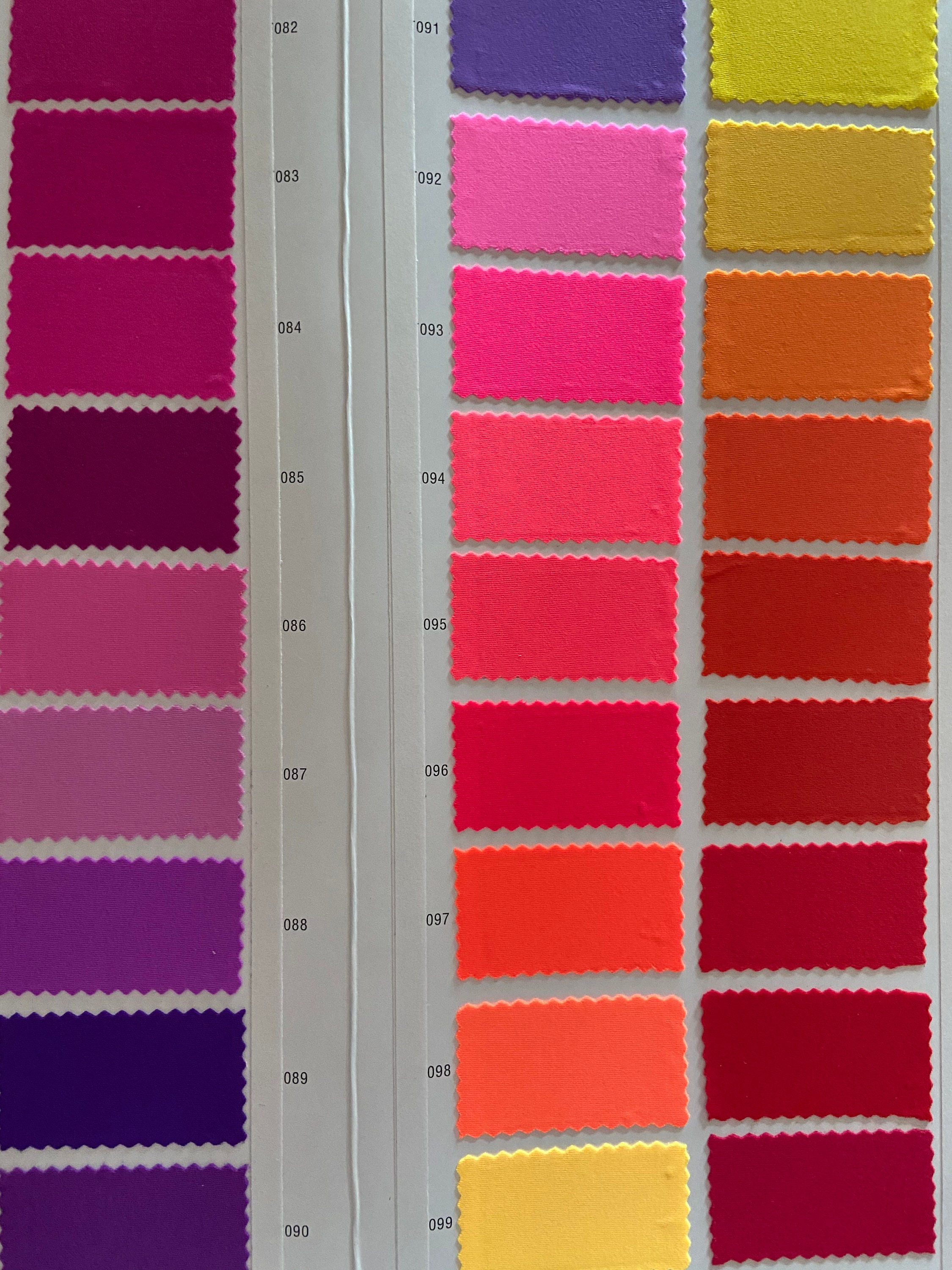 141 Solid Colors (1-70 Solid Colors) 4 Stretch Way 80nylon / 20spandex ...