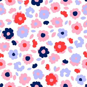 20221# 4 stretch way polyester /spandex matt small flower fabric print works for bikini, Support Custom Print,Price sold by Yard