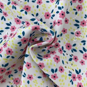 M51996# 4 stretch way polyester spandex embroidery priont 130CM/ 52 inche width works for bikini, Support Custom Print, Price sold by Yard