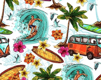 10069# 4 stretch way polyester /spandex matt summer vocation fabric print works for swimwear,Support Custom Print,Price sold by Yard