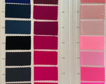 141 colores sólidos (71-141 colores sólidos) -2# 4 elástico 80Nylon / 20Spandex mate - funciona para trajes de baño, boutique Precio vendido cortado a medida