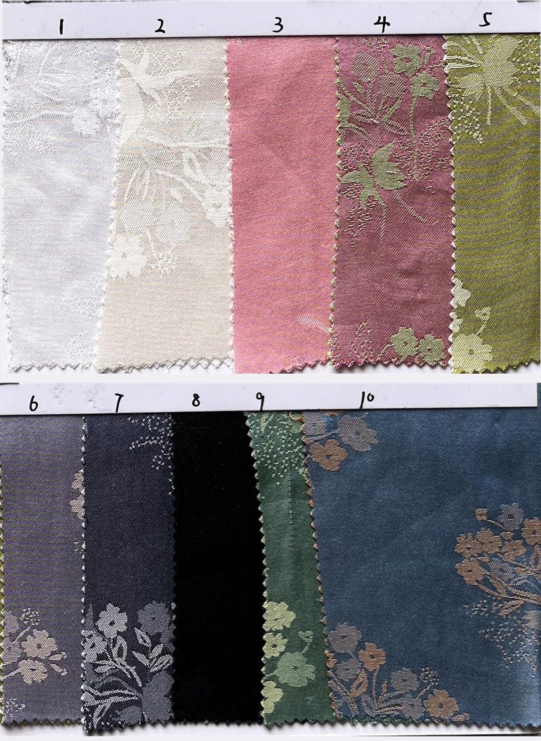 No Stretch Double Colors Polyester Rayon Jacquard Flower
