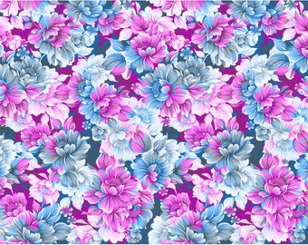 20531# 4 stretch way polyester / spandex matt flower print -Works for dancewear,Support Custom Print, Price sold by Yard