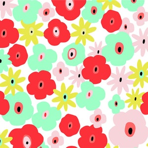 53715# 4 stretch way polyester /spandex matt stretch fabric small flower print works for bikini, Support Custom Print,Price sold by Yard