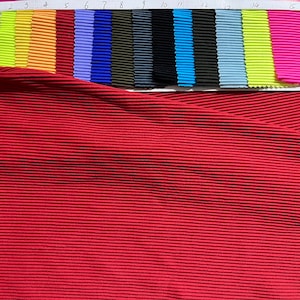 13 colors 80Nylon / 20Spandex 250GSM 4 stretch way thicker ribbed fabric - ideas for swimwear,bikini, leggings Price sold by Yard