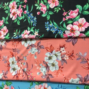 4 stretch way 82 polyester / 18 spandex matt watercolor print- Works for swimwear, dancewear, Support Custom Print, Price sold by Yard