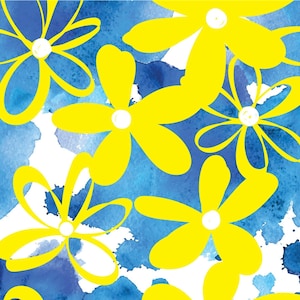 32062# 4 stretch way polyester spandex matt stretch fabric watercolor flower print works for bikini, Support Custom Print,Price sold by Yard