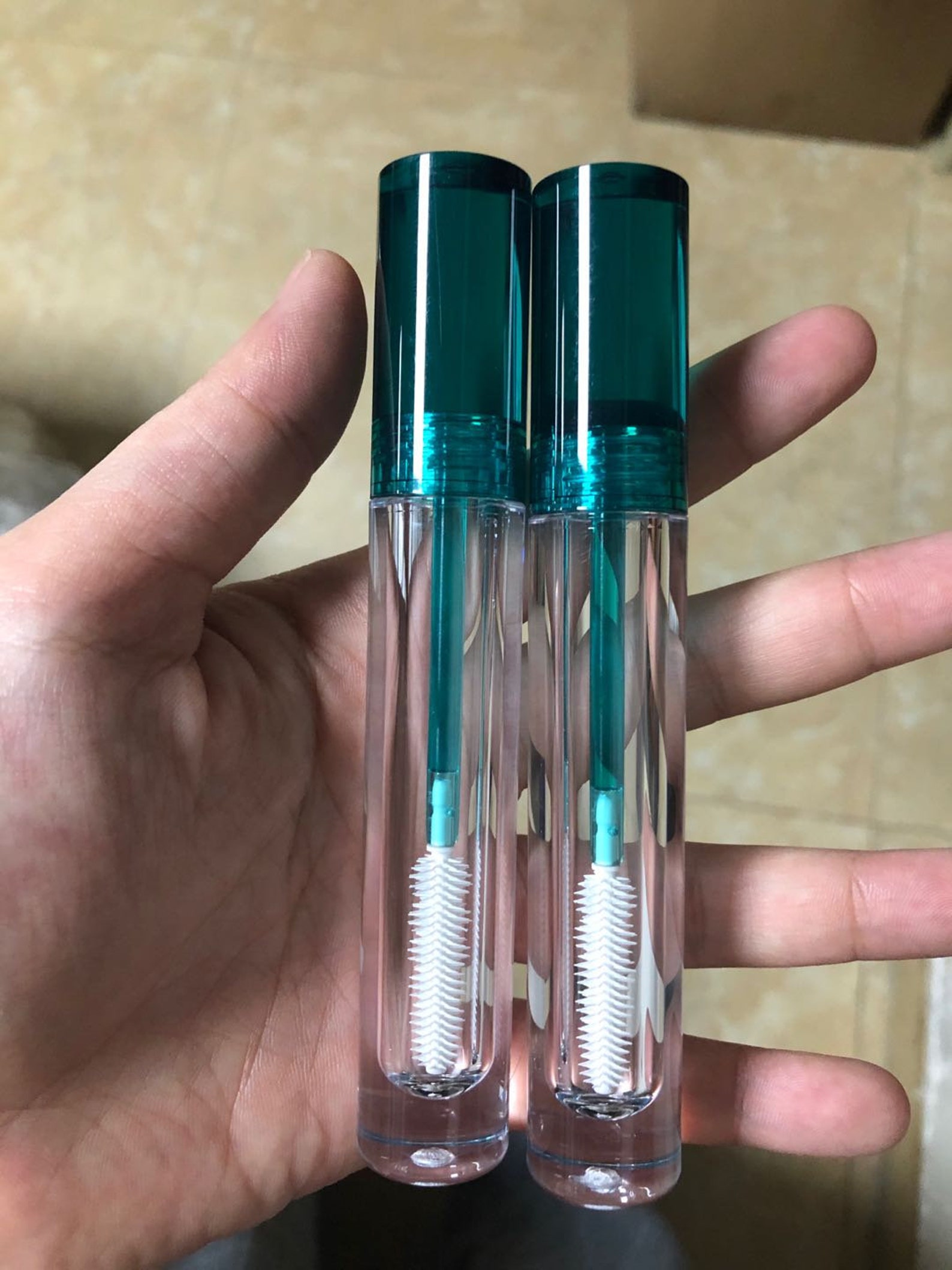 Empty Mascara Tube With Wand Applicator Teal/Clear 7 mL Etsy