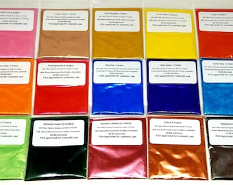 Assorted Mica Pigment Powders, Cosmetic Grade for Crafts, Epoxy, Resin