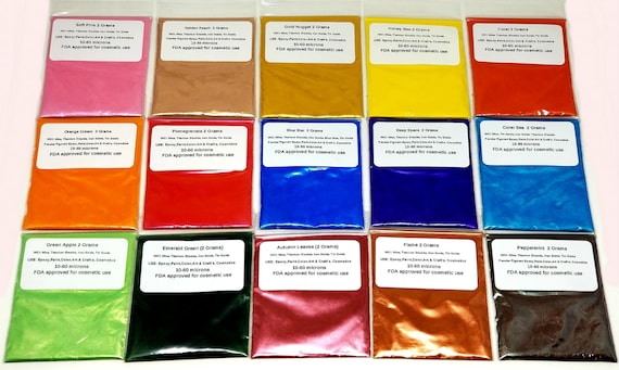 Assorted Mica Pigment Powders, Cosmetic Grade for Crafts, Epoxy, Resin