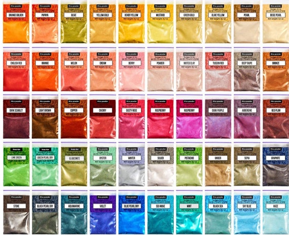 Mica Pigments Bag's Mixed Colors Mineral Mica Powder Cosmetic Grade For Body Butter, Epoxy, Slime, Paint, Cosmetic Nail Art Resin Jewelry