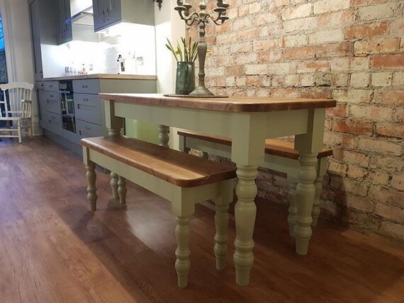 Farmhouse Dining Table 4ft X 3ft New Handmade Pine Narrow Ireland Farmhouse Dining Table 4ft X 3ft New, Farmhouse Table Benches