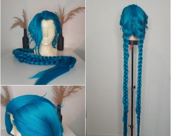 League of Legends Jinx Cosplay - Jinx Wig - Jinx Cosplay - Jinx Hair - League Costume - wig commission -  DONT BUY before discussion