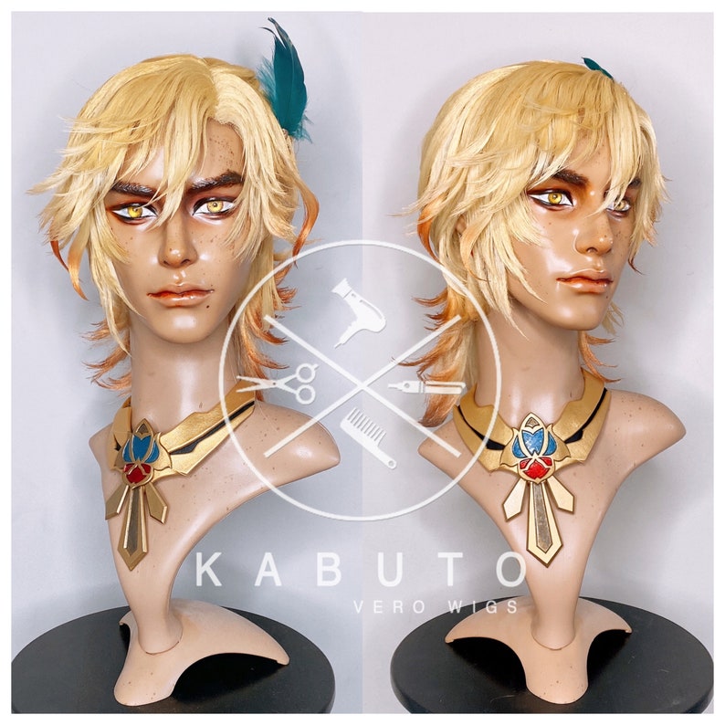 Kaveh Cosplay Wig Genshin Cosplay Wig Etsy