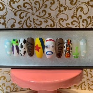 Inspired Toy story set/fake nails/nails/full set/nails/disney/pixar