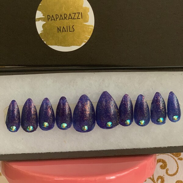 Ursula set/fake nails/press on nails/full set/nails/glamour/disney/underthesea