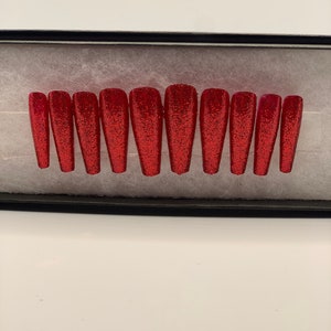No place like ruby set/ruby red/ nails/ glitter/sparkle