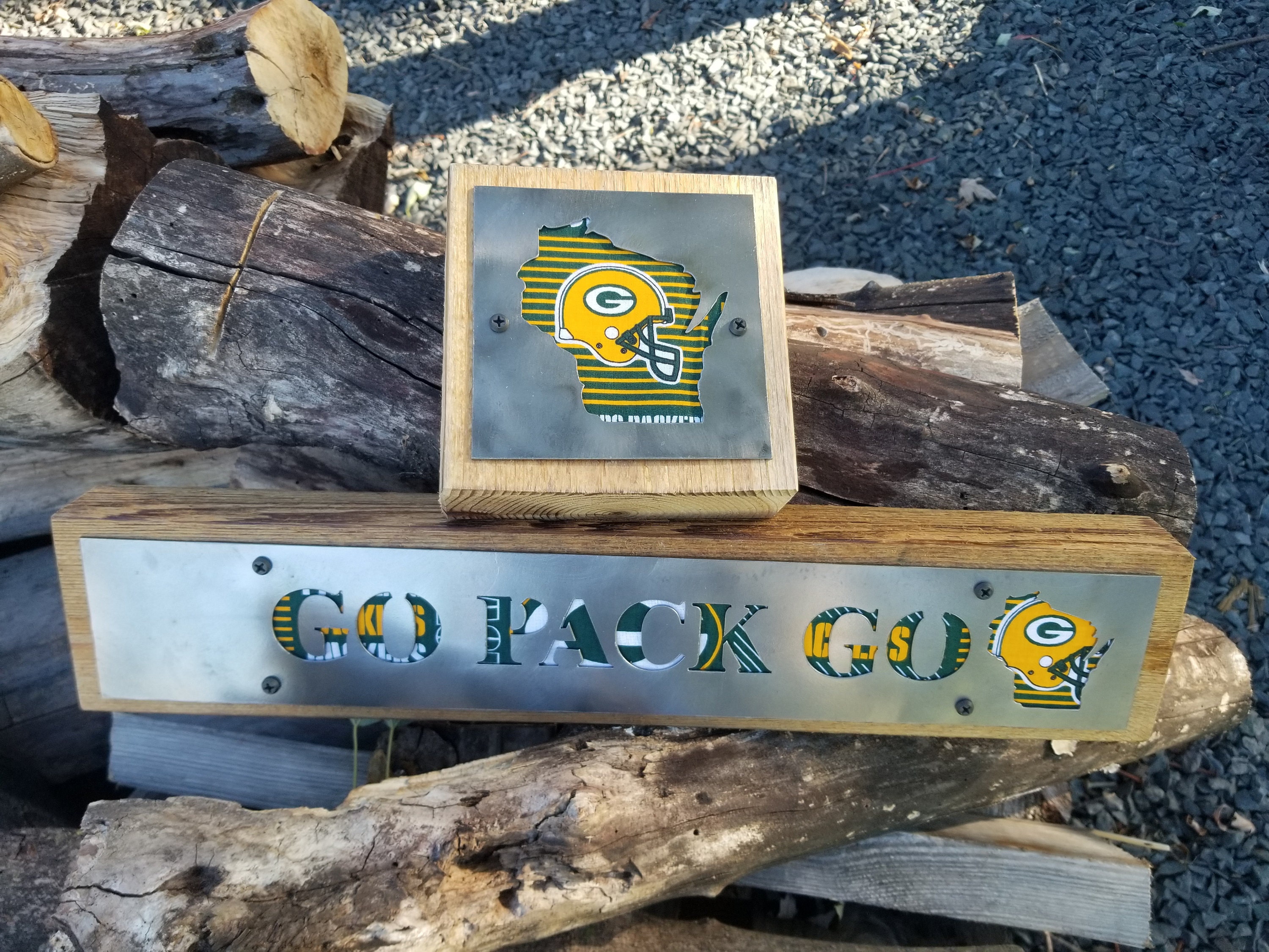 Small Green Bay Packer Wood and Metal Sign - Etsy