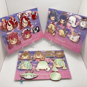 Hololive EN Council Enamel Pins