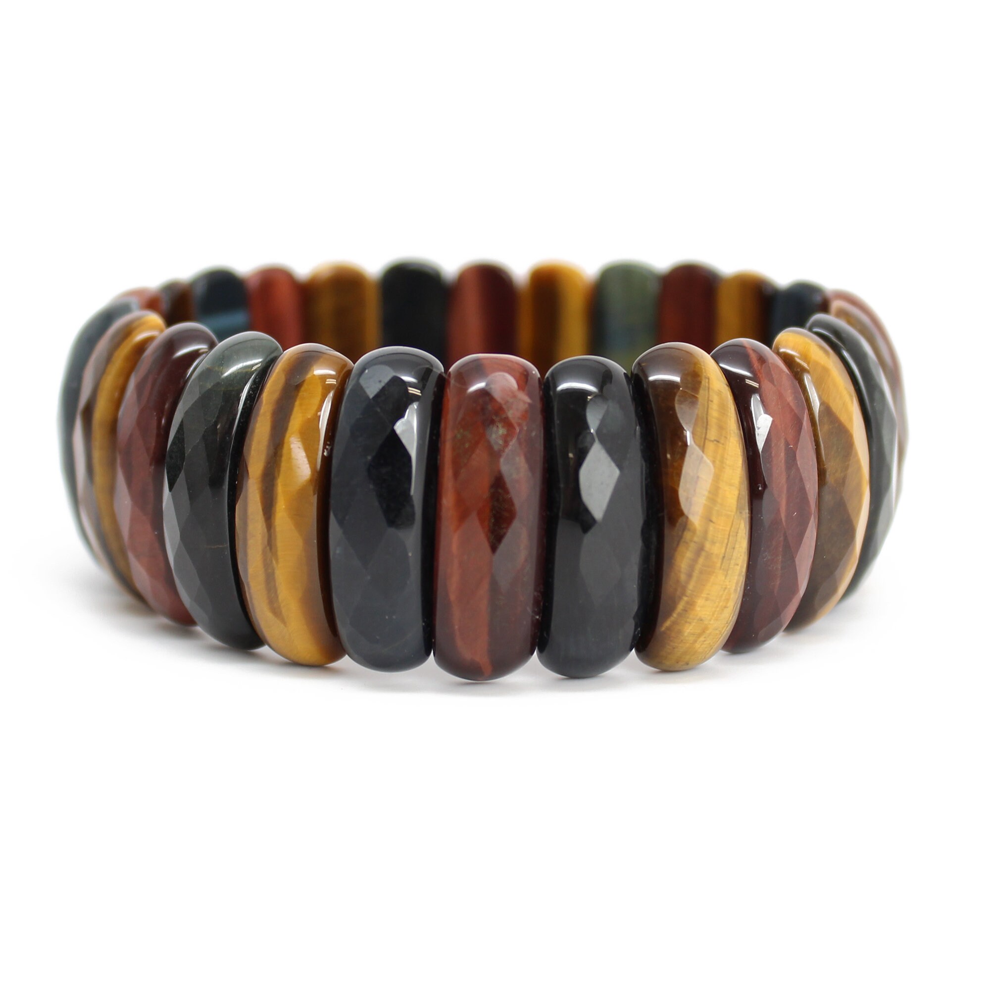 Tigers Eye Stretch Cuff Bracelet 