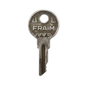 Vintage Fraim Key 444, Cylinder Lock, Made in USA, Collectible Old Padlock Key, Industrial Decor