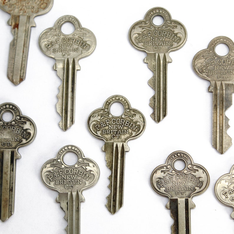 Key Inscription P&F Corbin Key, One Ornate Fancy Vintage Key, Key Charms, Steampunk ...
