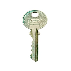 Vintage Fraim Key 15557, E.T. Fraim Lock Co. Lancaster PA USA, Collectible Old Key, Industrial Decor