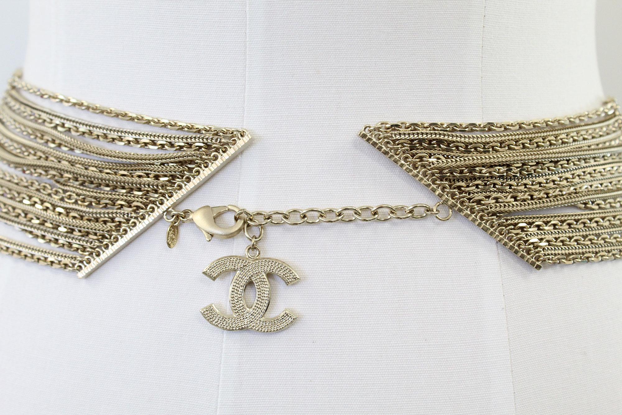 CHANEL Pastel Multi-Bead Double Strand Belt with CC Charm CHANEL PASTEL FANTASY RARE 17 HUGE CC CHARM VINTAGE NECKLACE  main image 2
