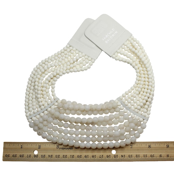 Fairchild Baldwin Multistrand Off-White Bead Coll… - image 4