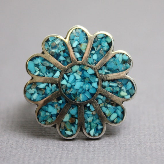 Antique Turquoise Ring, Vintage Turquoise Ring, Tu