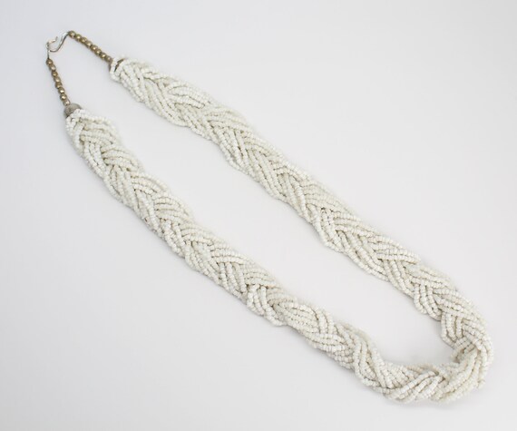 Off White Multi Strand Seed Bead Necklace, 27 Inc… - image 5