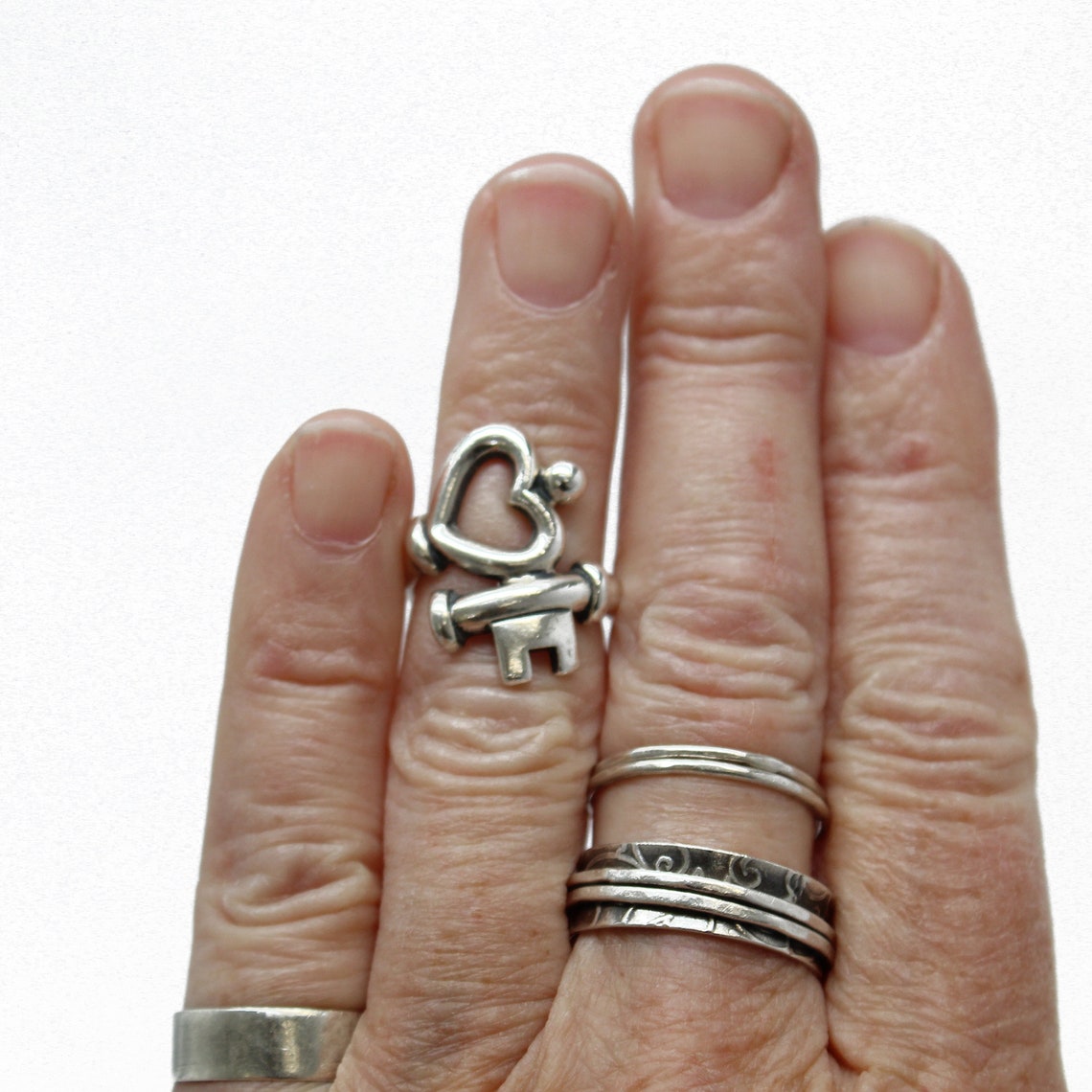 James Avery Key to My Heart Ring Size 4.5 US 925 Sterling Etsy