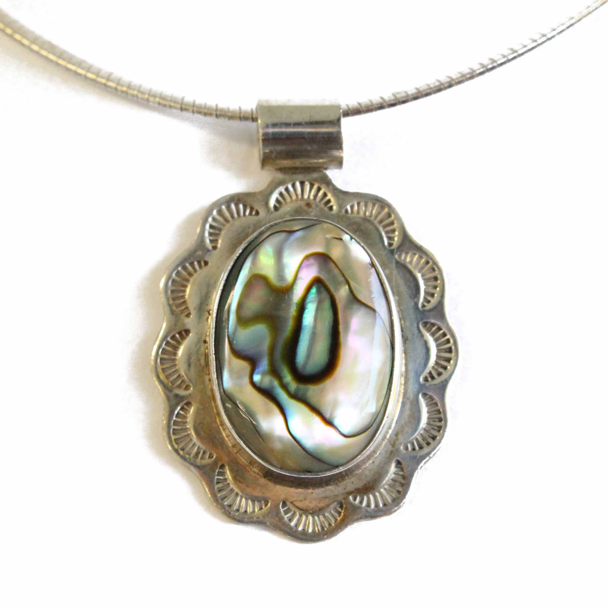 Vintage shop abalone necklace